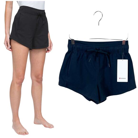 NEW Lululemon | Black Inner Glow High Rise Pockets 3in Workout Running Shorts 6 - Picture 1 of 10